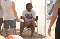 Pirlo sul set