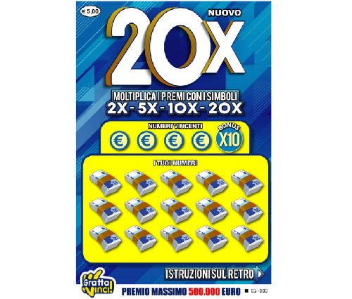 Vincita Gratta e Vinci, A Rovigo vinti 25.000 euro con il biglietto “20X”