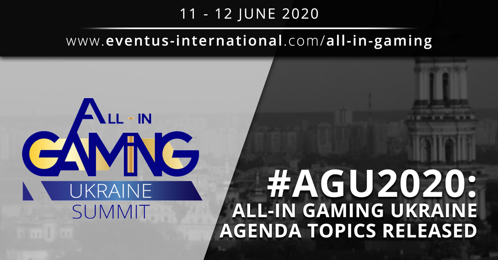 All-In Gaming Ukraine 2020: l’11 e 12 giugno 2020 a Kiev il primo