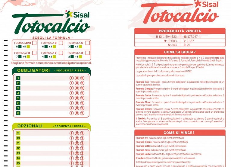 Nuovo Totocalcio ecco le prime vincite sistemistiche e lo sbarco sui