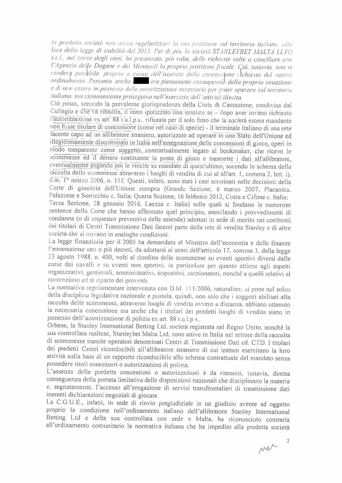 Sentenza Stanleybet_Pagina_2 | AGIMEG