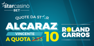 Scommesse, super quota di StarCasinò Bet per il Roland Garros: il successo finale di Carlos Alcaraz è maggiorato a 10,00