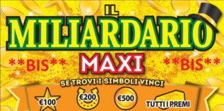 Gratta e Vinci: a distanza di 24 ore clamoroso bis a Roma. Centrata un’altra super vincita, stavolta da 2 milioni di euro, con il ‘Miliardario Maxi’ Gratta e Vinci Il Miliardario Maxi