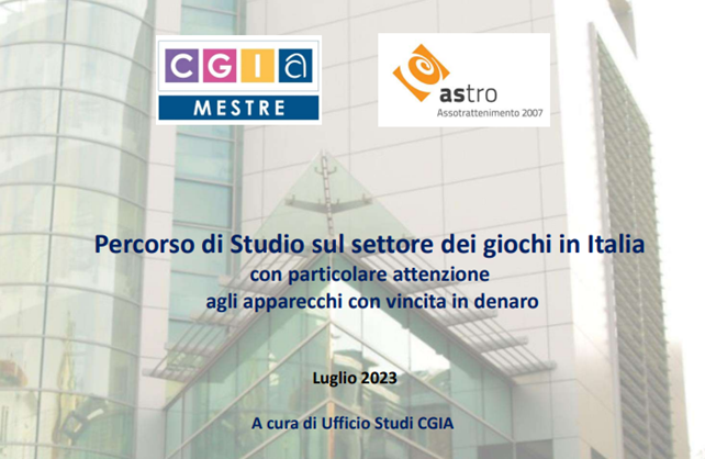 Studio CGIA Mestre-As.Tro: Awp e Vlt sul territorio italiano, numero di apparecchi, locali ed esercizi commerciali