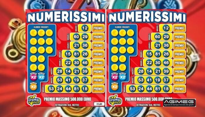 Gratta e Vinci Numerissimi tagliando 5 euro
