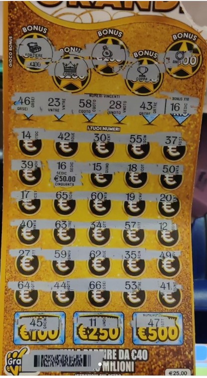 Gratta e Vinci Vinci in Grande vincente 500 euro | AGIMEG