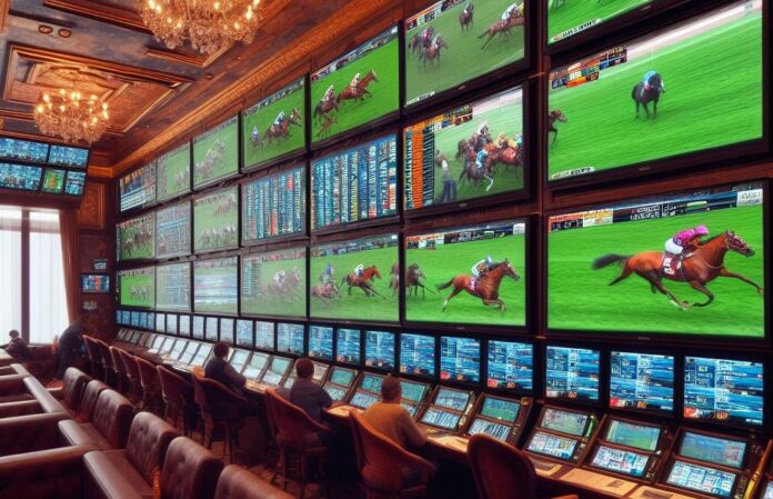 Sala scommesse ippiche monitor 2