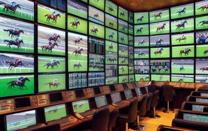 Sala scommesse ippiche monitor 3