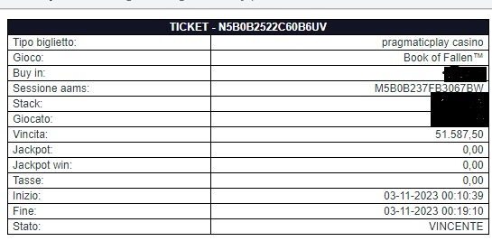 Ticket vincita 50k | AGIMEG