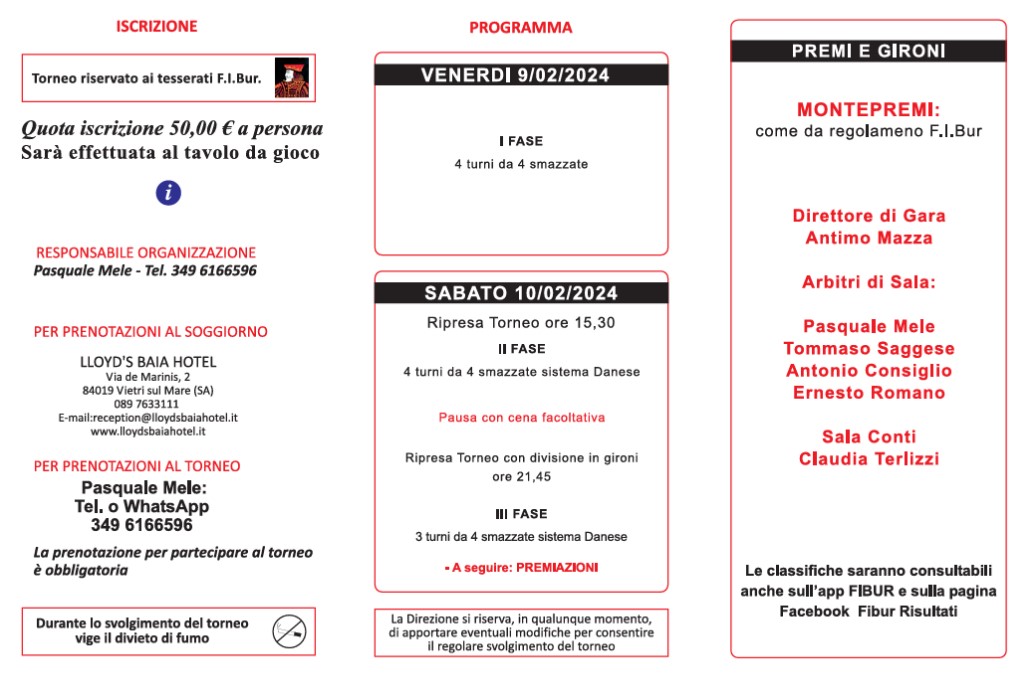 Torneo Burraco Vietri sul Mare