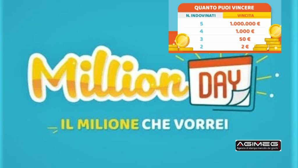 MillionDay Million Day Extra estrazioni numeri vincenti | AGIMEG MillionDay Million Day Extra estrazioni numeri vincenti