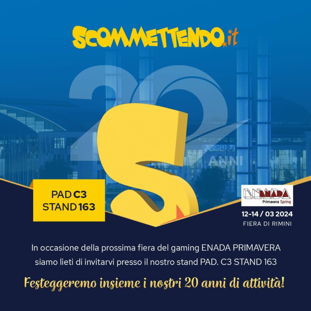 SCOMMETTENDO.IT FESTEGGIA 20 ANNI AD ENADA
