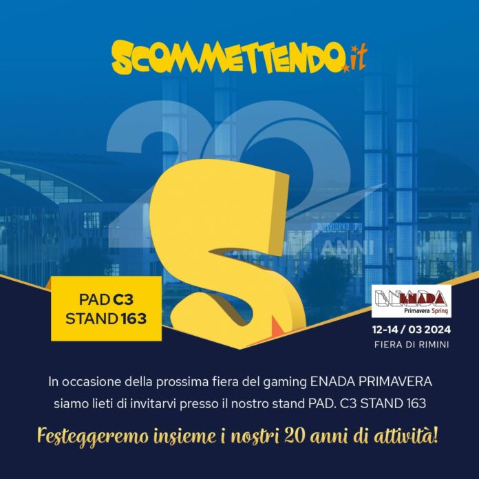 SCOMMETTENDO.IT FESTEGGIA 20 ANNI AD ENADA