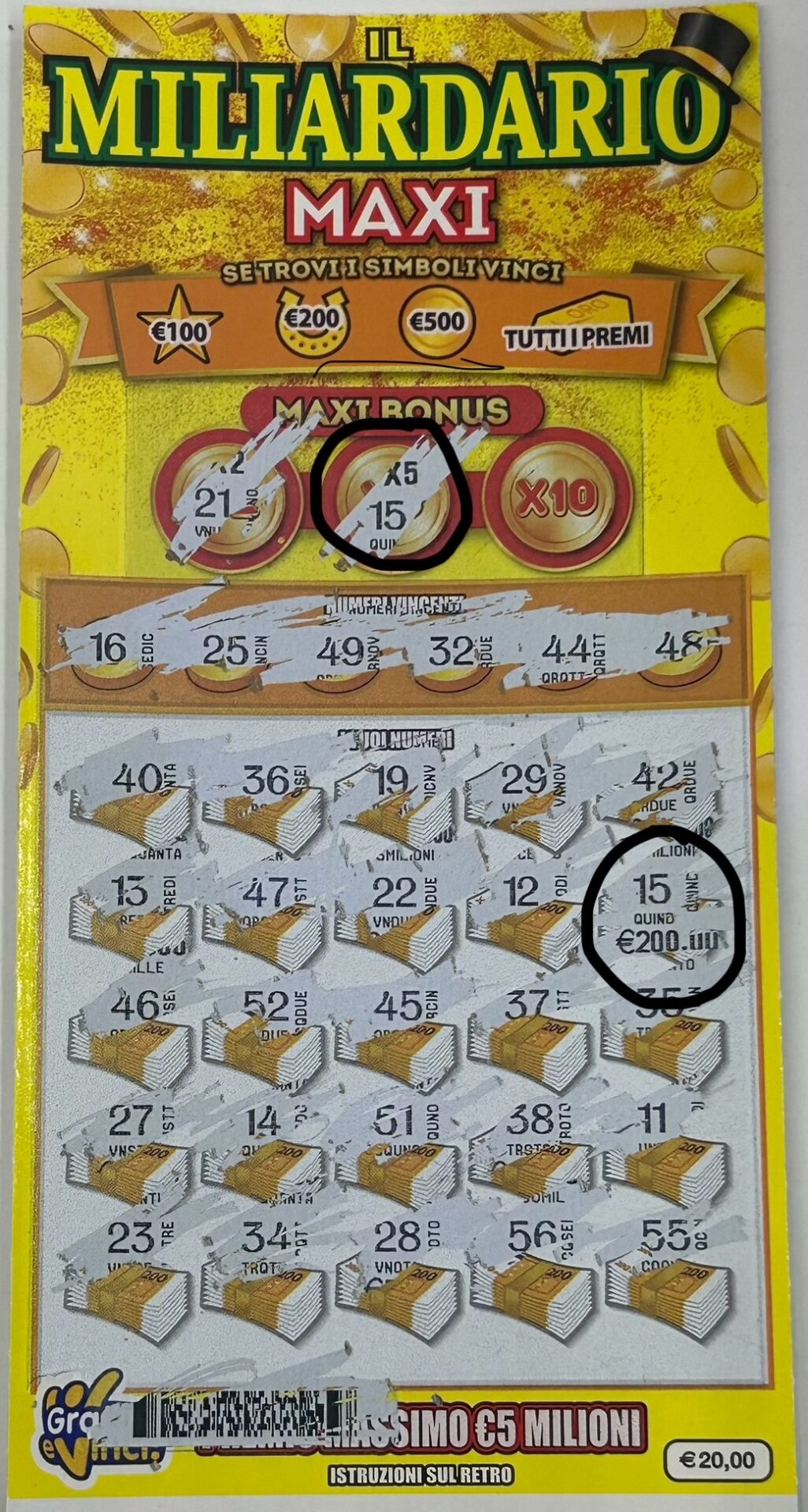 Gratta e Vinci Il Miliardario Maxi vincita