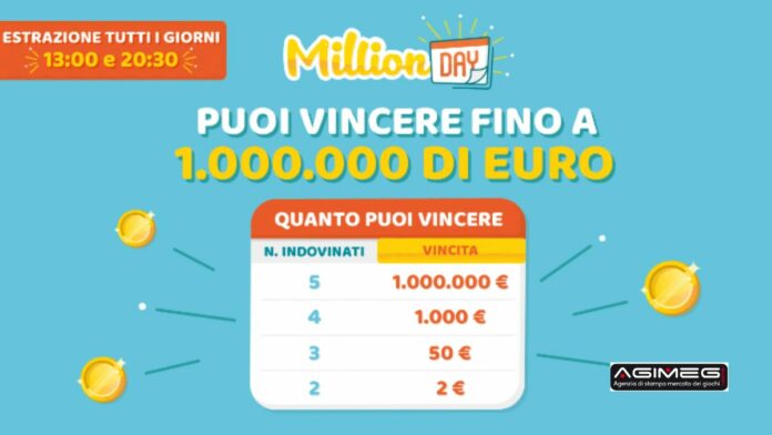 MillionDay Million Day Extra estrazioni numeri vincenti diretta MillionDay Million Day Extra estrazioni numeri vincenti diretta