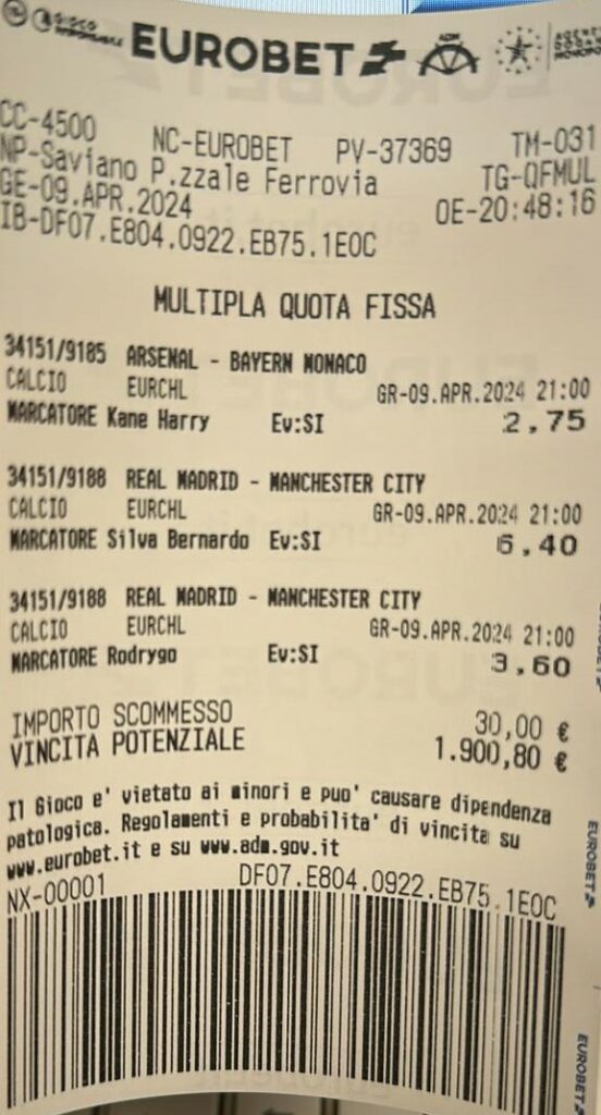 schedina vincente | AGIMEG schedina vincente Eurobet