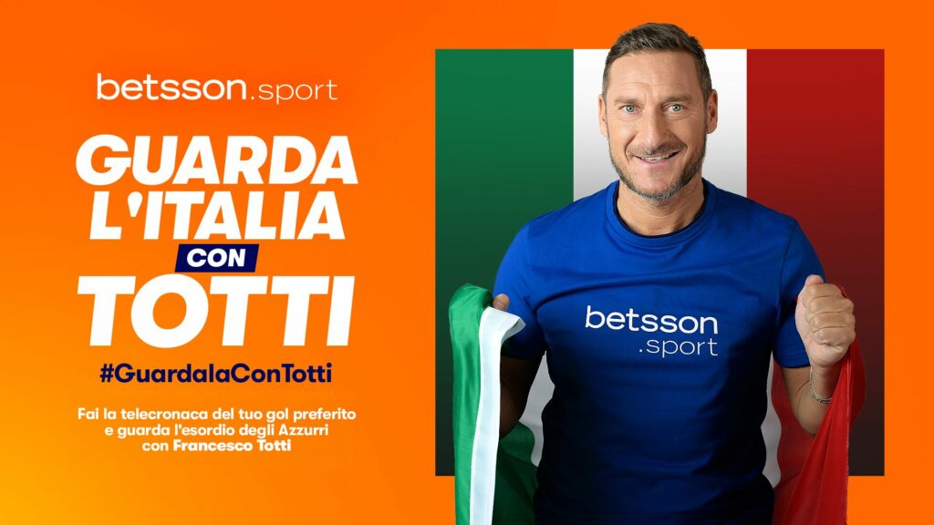 Betsson Sport la nuova challenge Guardala Con Totti