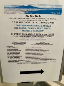 convegno AGSI Costruiamo insieme le regole del gioco legale fisico – Modello Campania