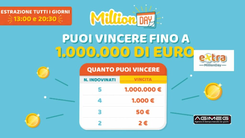 MillionDay Million Day Extra diretta estrazioni numeri vincenti
