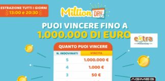 MillionDay, l’estrazione di oggi mercoledì 5 novembre. La diretta dei numeri vincenti MillionDay Million Day Extra diretta estrazioni numeri vincenti