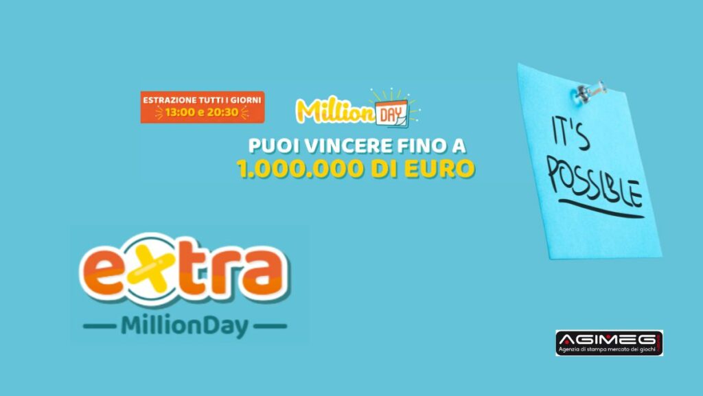 MillionDay Million Day Extra diretta estrazioni numeri vincenti | AGIMEG MillionDay Million Day Extra diretta estrazioni numeri vincenti