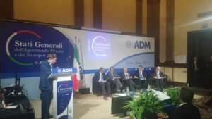 Stati Generali ADM Sessione Giochi Antonello Turturiello segretario generale regione Lombardia, Geronimo Cardia presidente ACADI, Giuseppe Melis professore LUISS Guido Carli, Riccardo Pedrizzi presidente UCID, Gennaro Schettino presidente AGIC