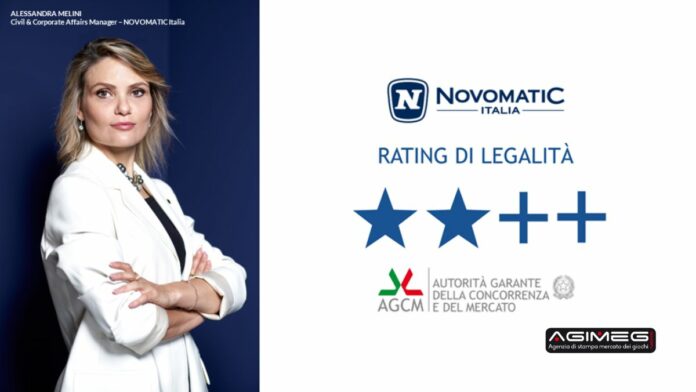 Novomatic Italia nuovo rating legalità AGCM Novomatic Italia nuovo rating legalità AGCM