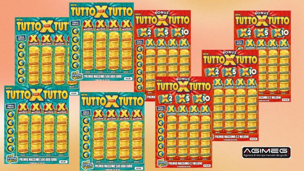 Gratta e Vinci vincite New Tutto x Tutto e New Bonus Tutto x Tutto | AGIMEG Gratta e Vinci vincite New Tutto x Tutto e New Bonus Tutto x Tutto