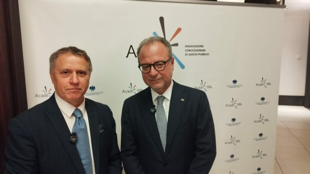 Forum Acadi 2024 Giorgio Mulè FI-PPE e Fabio Felici direttore Agimeg