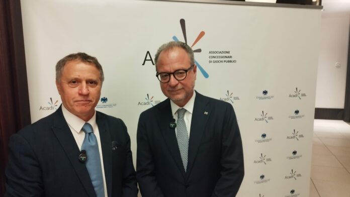 Forum Acadi 2024 Giorgio Mulè FI-PPE e Fabio Felici direttore Agimeg