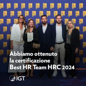 IGT certificazione Best HR Team HRC 2024