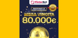 Scommesse: gioca due schedine uguali da 5 euro e si porta a casa una super vincita da quasi 80.000 euro