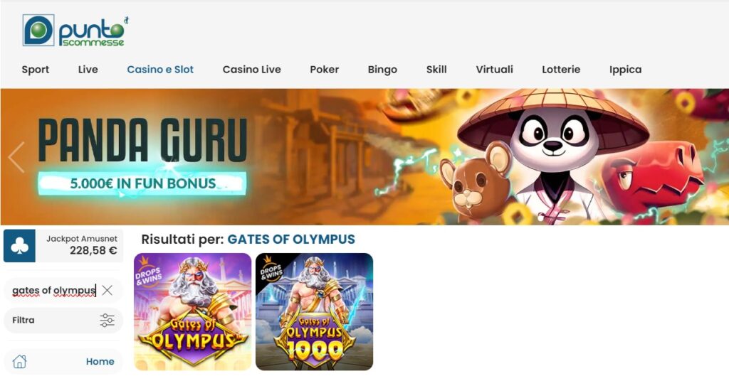 Vincita PuntoScommesse Microgame