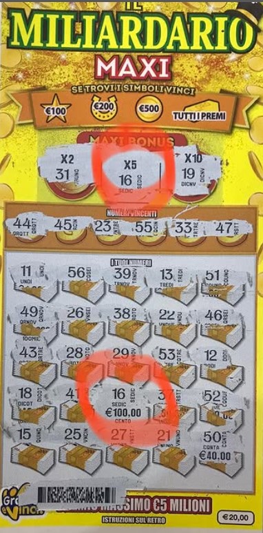 Gratta e Vinci Il Miliardario Maxi vincita 100 euro