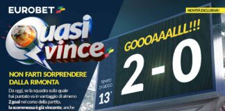 Scommesse: esordio con i fiocchi per “Quasi Vince”, la nuova proposta di Eurobet. Vincita da oltre 75 volte la posta