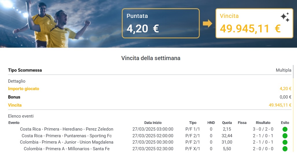 schedina vincente planetwin365