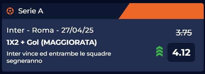 Inter-Roma Sportbet quota maggiorata