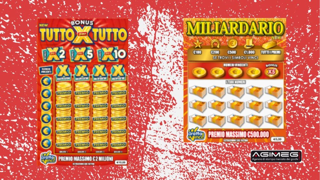 Gratta e Vinci New Bonus Tutto per Tutto e Miliardario New