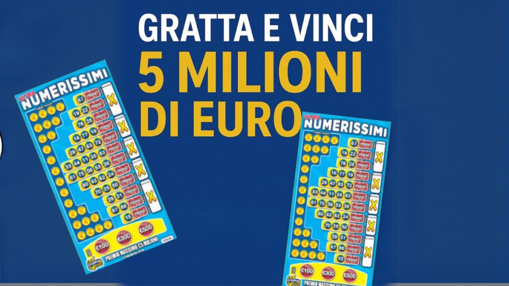 Gratta e Vinci vincita 5 milioni di euro Ultra Numerissimi