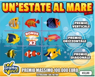 un'estate al mare mini Gratta e Vinci