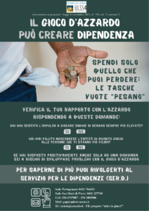 locandina gioco d'azzardo | AGIMEG locandina gioco d'azzardo