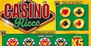 Gratta e Vinci: arriva il nuovo tagliando “Casinò Ricco” da 3 euro, premio massimo 2 milioni di euro Casinò Ricco 2