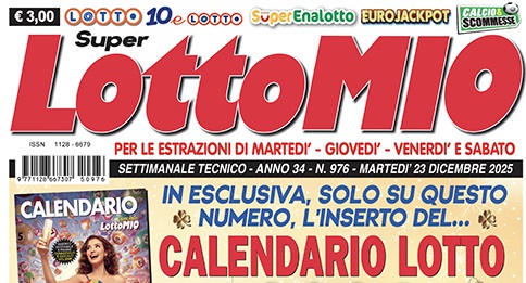 Lottomio: in edicola uno numero speciale con in regalo il fantastico CALENDARIO LOTTO 2026