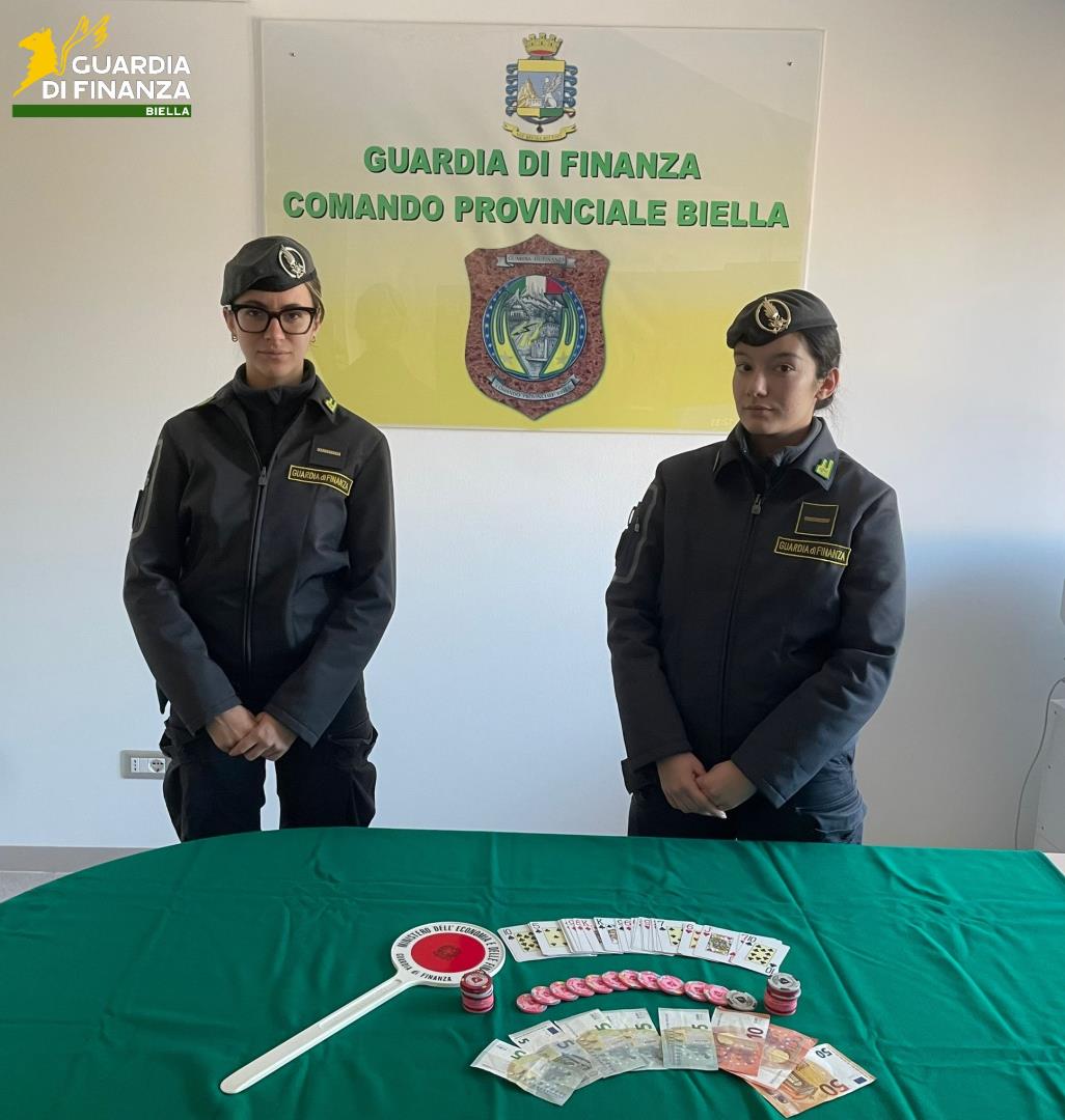 Bisca clandestina in un’associazione sportiva dilettantistica a Cavaglià: blitz della Guardia di Finanza, 6 denunce