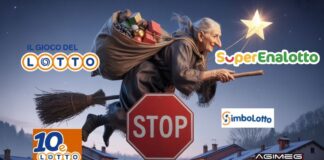 Martedì di festa anche per le estrazioni: “salta” un centenario al Lotto. La ruota di Napoli sotto “osservazione”. Il jackpot al SuperEnalotto tocca i 102 milioni di euro Stop estrazioni Lotto, 10eLotto e SuperEnalotto nel giorno dell'Epifania