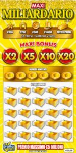 Biglietto Gratta e Vinci Maxi Miliardario New. | AGIMEG Biglietto Gratta e Vinci Maxi Miliardario New.