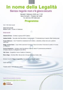in nome della legalità 3 febbraio | AGIMEG in nome della legalità 3 febbraio