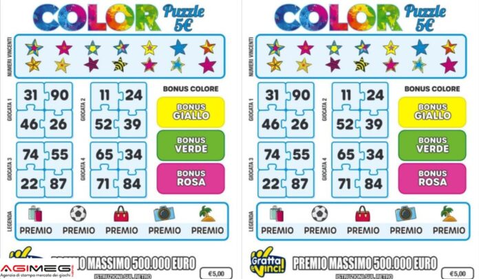 Gratta e Vinci Color Puzzle 5 euro Gratta e Vinci Color Puzzle 5 euro