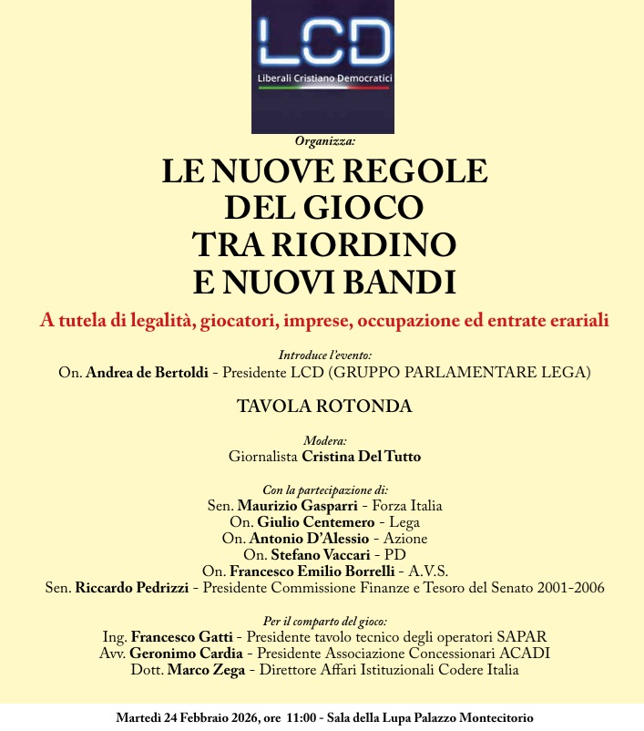 Programma convegno roma su riordino gioco | AGIMEG Programma convegno roma su riordino gioco