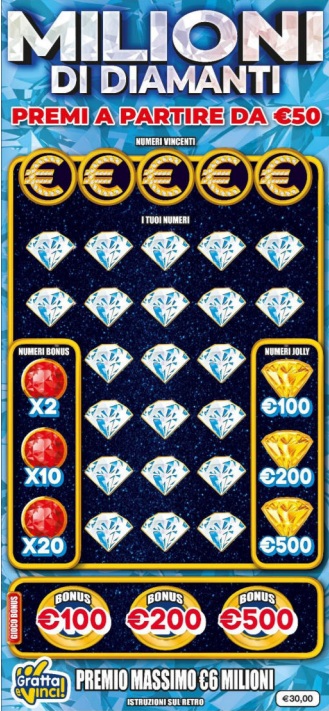 Gratta e Vinci Milioni di Diamanti | AGIMEG Gratta e Vinci Milioni di Diamanti